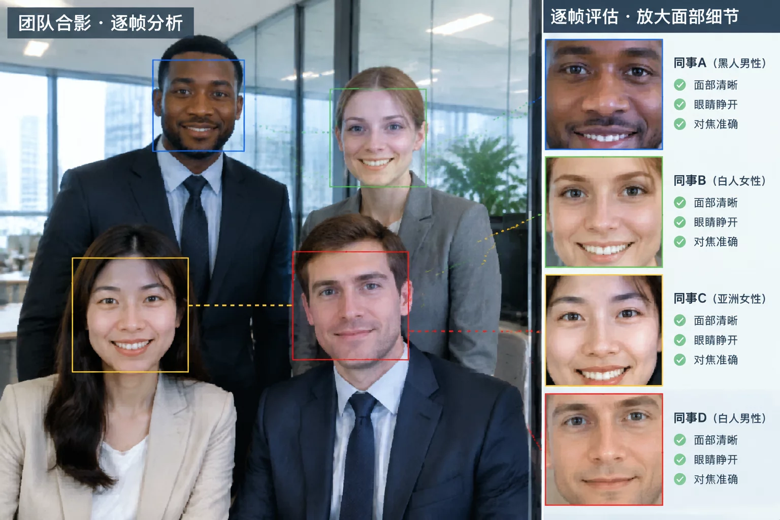 Group Portrait Blink and Head Angle Harmonization
