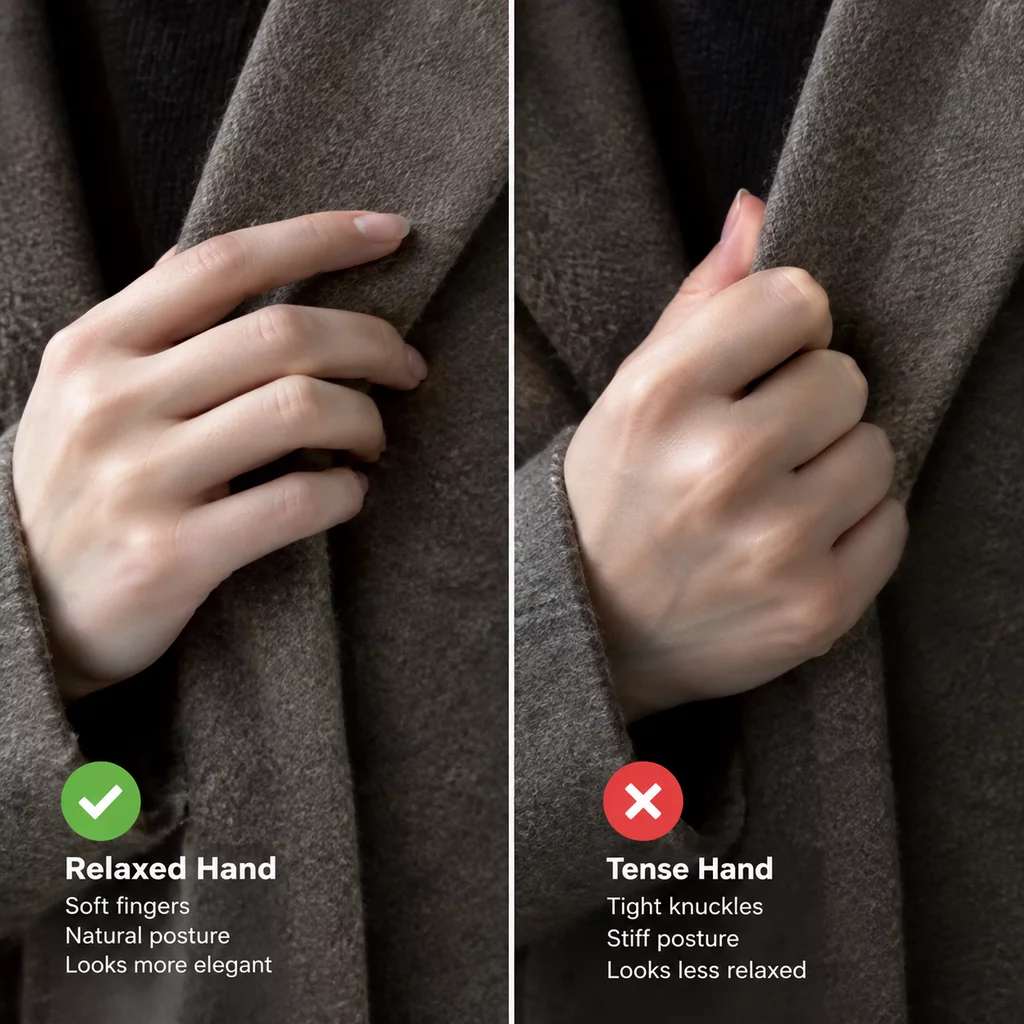 Hand Placement Micro-Adjustments in Editorial