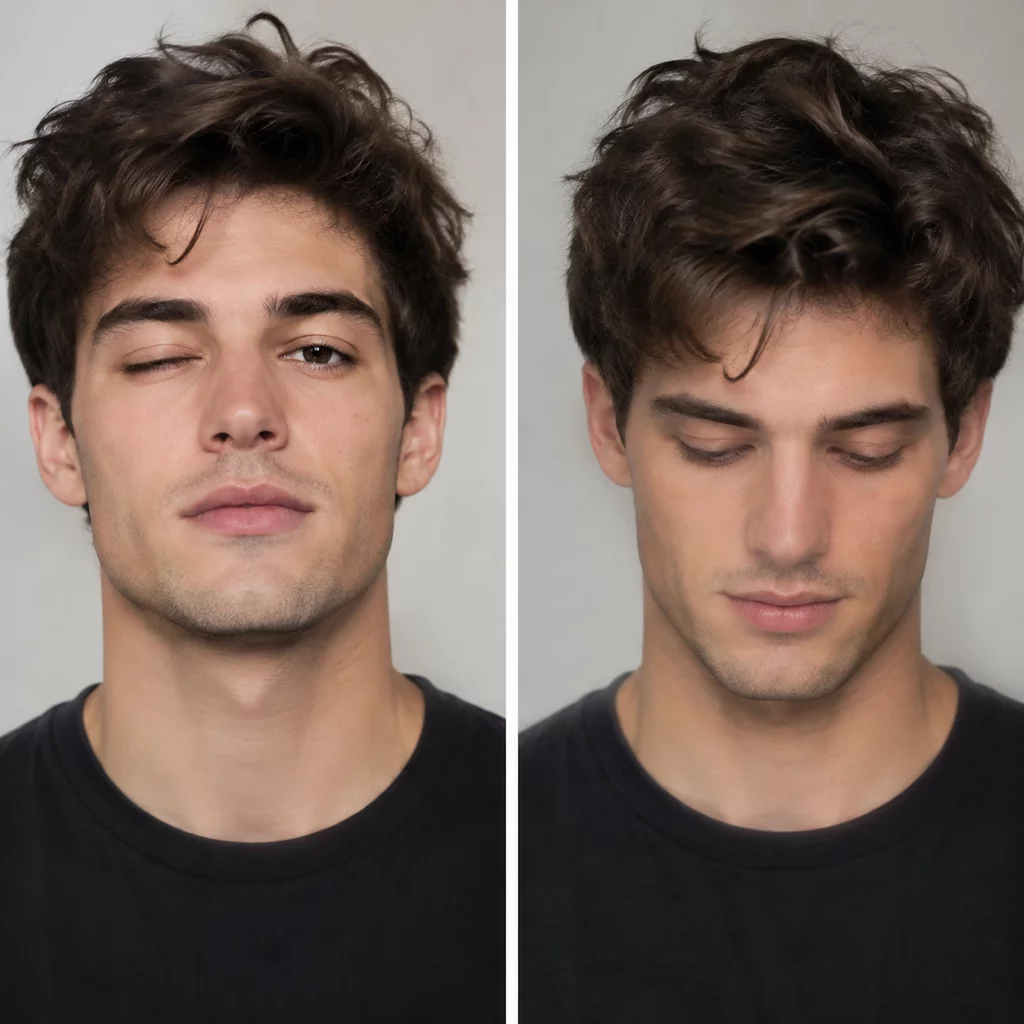 Micro-Blink Versus Intentional Downward Gaze
