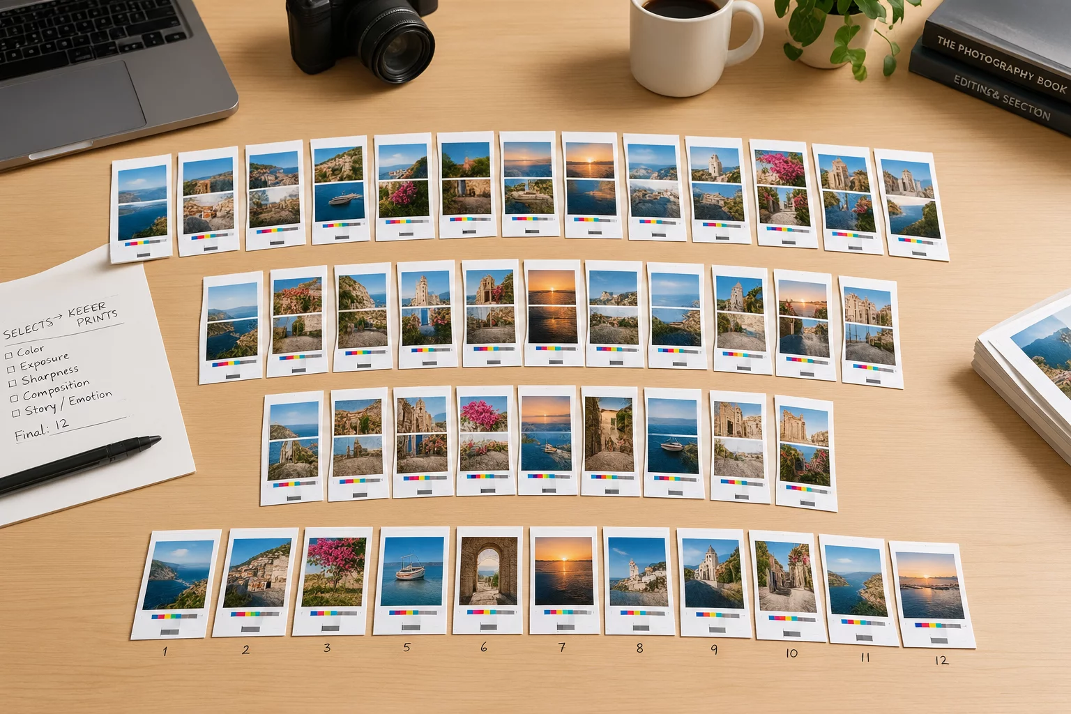 Narrowing 500 Editorial Frames Down to 12 Hero Selects