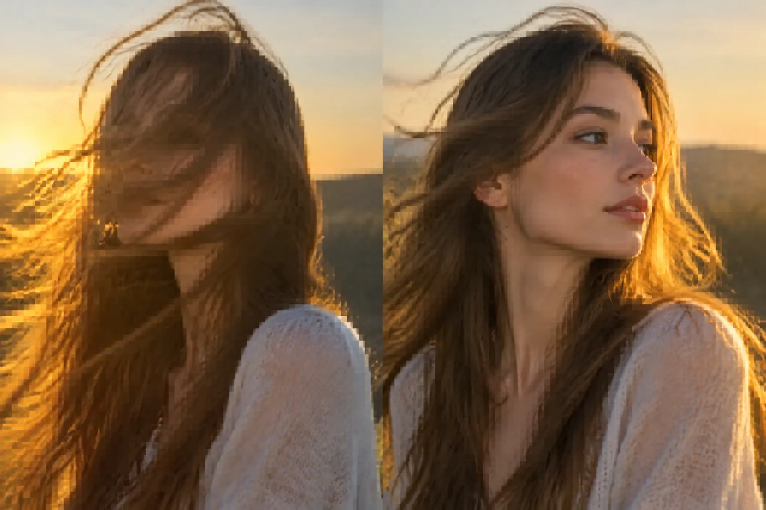 Natural Wind Hair Dispersion in Outdoor Sessions